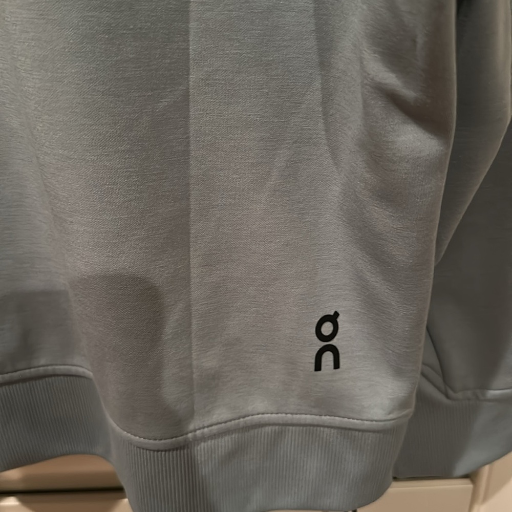 On Running Light Blue Hoodie with Black Drawstrings - Picture 4 of 5